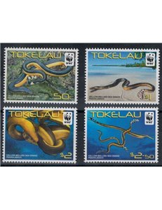 TOKELAU 2011 WWF, Yellow sea snake 4v