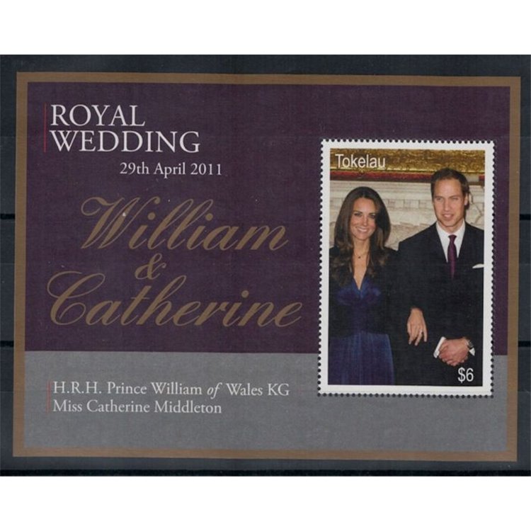 TOKELAU 2011 William & Kate Royal wedding s/s