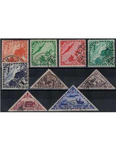 TOUVA 1934 Soggetti vari, posta aerea 9v us