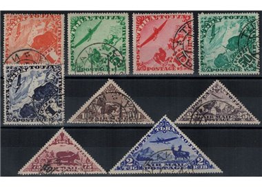 TOUVA 1934 Various subjects, airmail 9v used