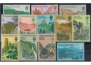 TRISTAN DA CUNHA 1972 Definitivi, flora locale - Definitives, Local Flora 12 v