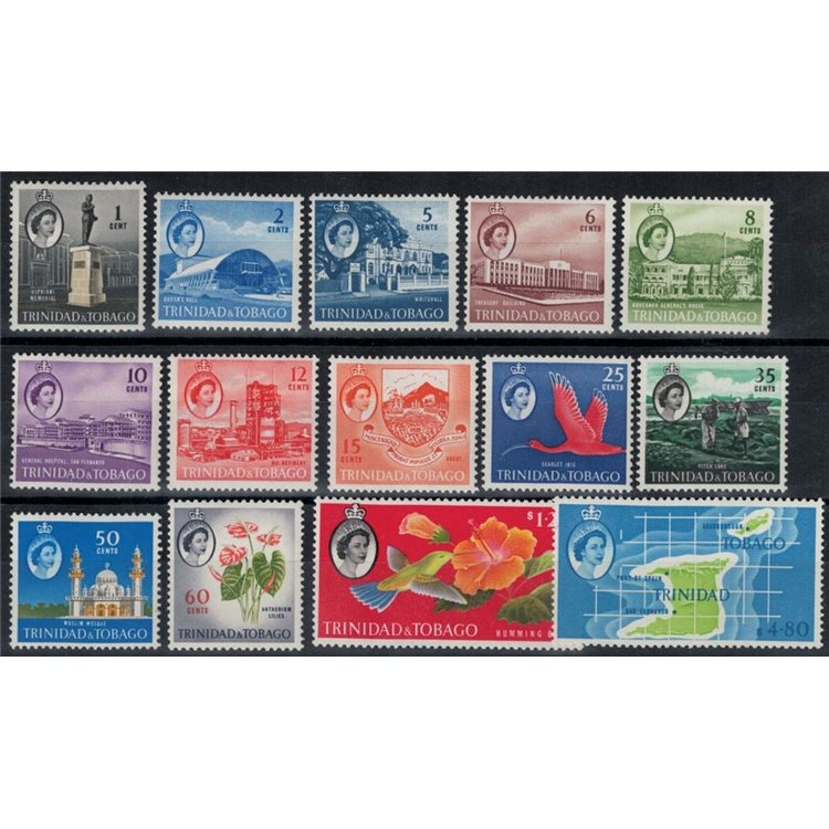 TRINIDAD & TOBAGO 1960-64 Serie ordinaria 14v MNH**