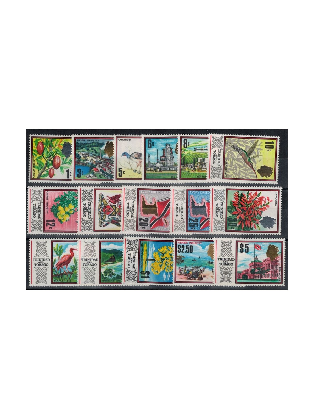 TRINIDAD & TOBAGO 1969 Ordinary series 16v MNH**