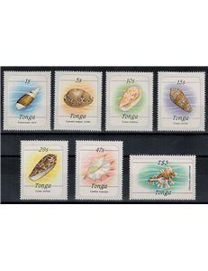 TONGA 1984 Serie ordinaria (conchiglie) 7v MNH**