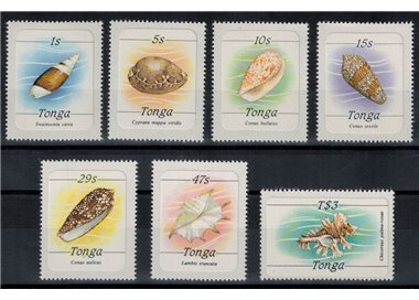 TONGA 1984 Ordinary series (shells) 7v MNH**