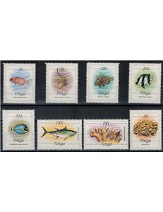 TONGA 1984 Ordinary series (fish) 8v MNH**