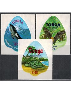TONGA 1978 Animali in via di estinzione (On service) 3v MNH**