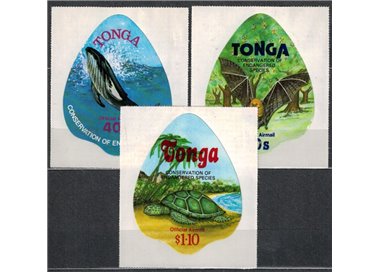 TONGA 1978 Endangered animals (On service) 3v MNH**