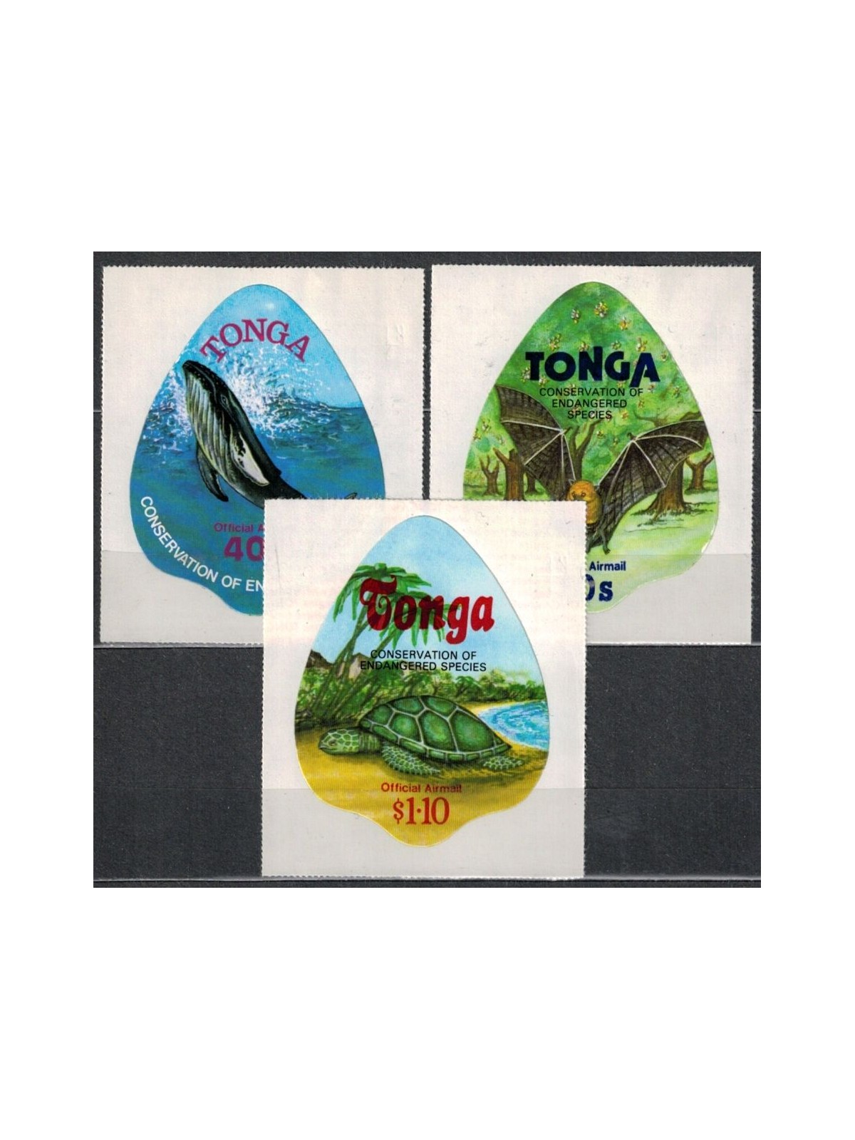TONGA 1978 Endangered animals (On service) 3v MNH**