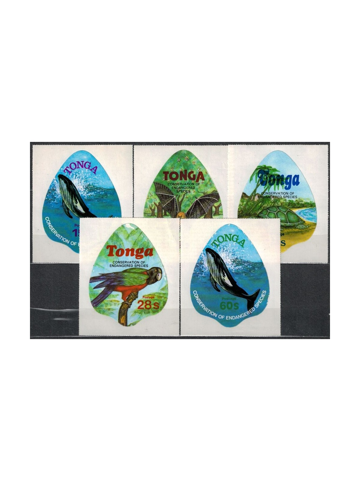 TONGA 1978 Endangered animals 5v MNH**