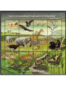 TONGA 1987 Conservazione della natura 12v MNH**