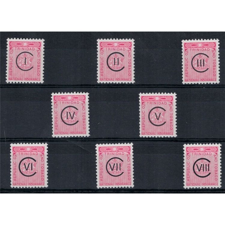 TRINIDAD & TOBAGO 1980 Francobolli assicurativi 8v MNH**