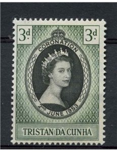 TRISTAN DA CUNHA 1953 Coronation of Elizabeth II MNH**