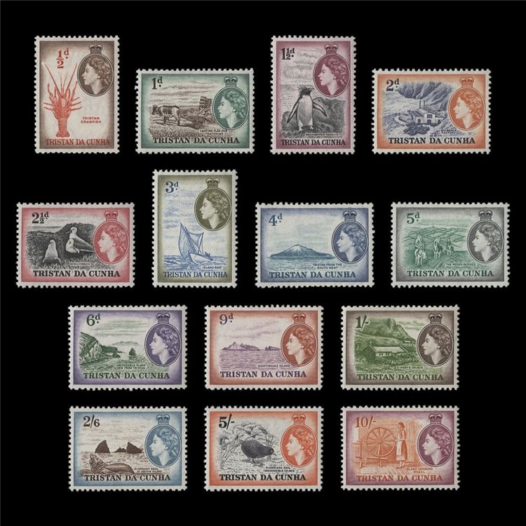 TRISTAN DA CUNHA 1953 Ordinary series 14v MNH**