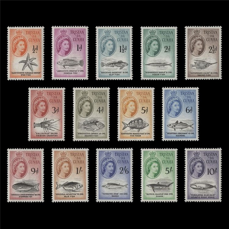 TRISTAN DA CUNHA 1960 Ordinary series - Definitives 14v MNH**