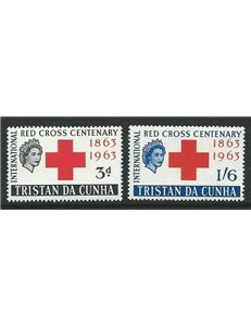 TRISTAN DA CUNHA 1964 Red Cross centenary 2v MNH**
