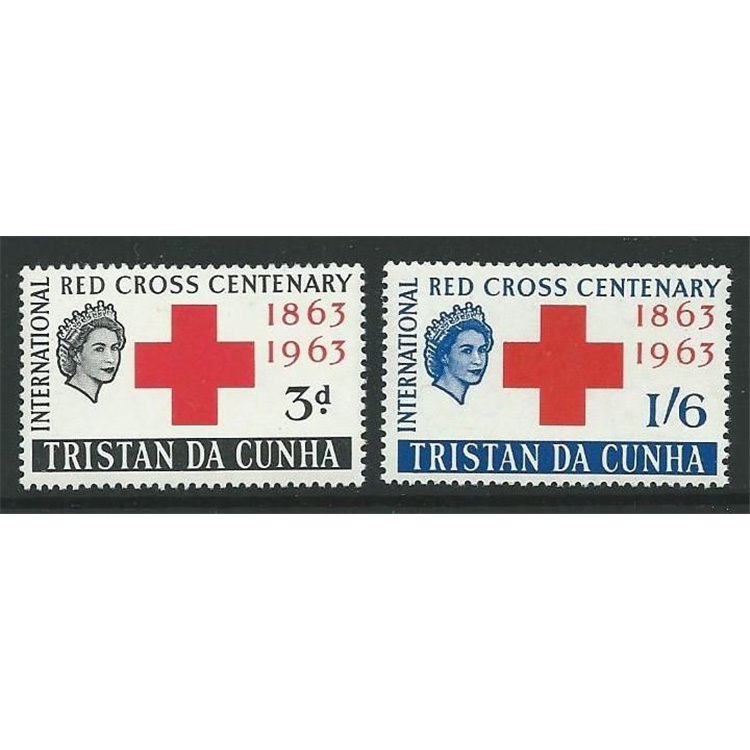 TRISTAN DA CUNHA 1964 Red Cross centenary 2v MNH**