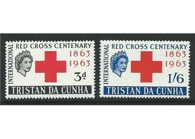 TRISTAN DA CUNHA 1964 Red Cross centenary 2v MNH**