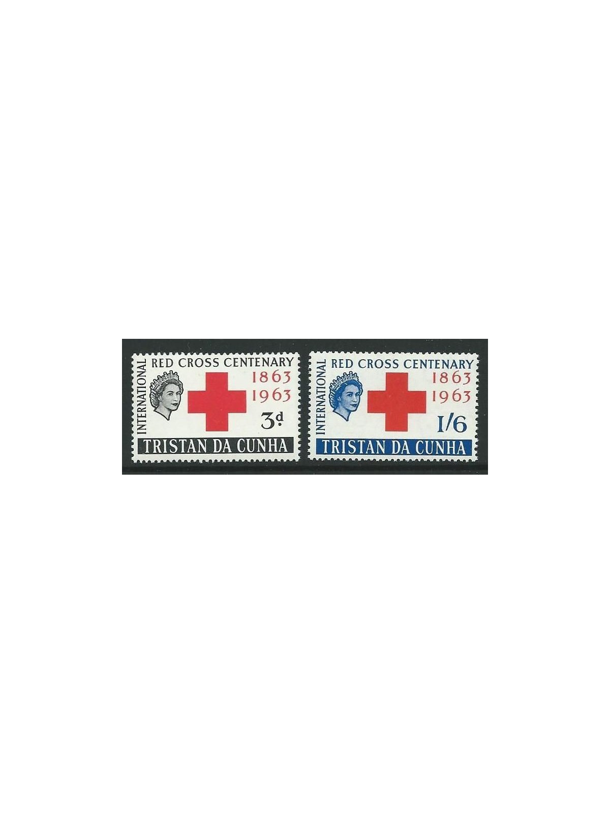 TRISTAN DA CUNHA 1964 Red Cross centenary 2v MNH**