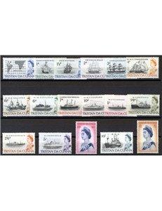 TRISTAN DA CUNHA 1965 Ordinary series - Definitives 17v MNH**