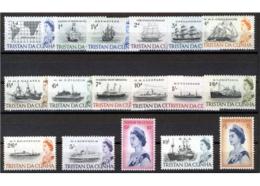 TRISTAN DA CUNHA 1965 Ordinary series - Definitives 17v MNH**
