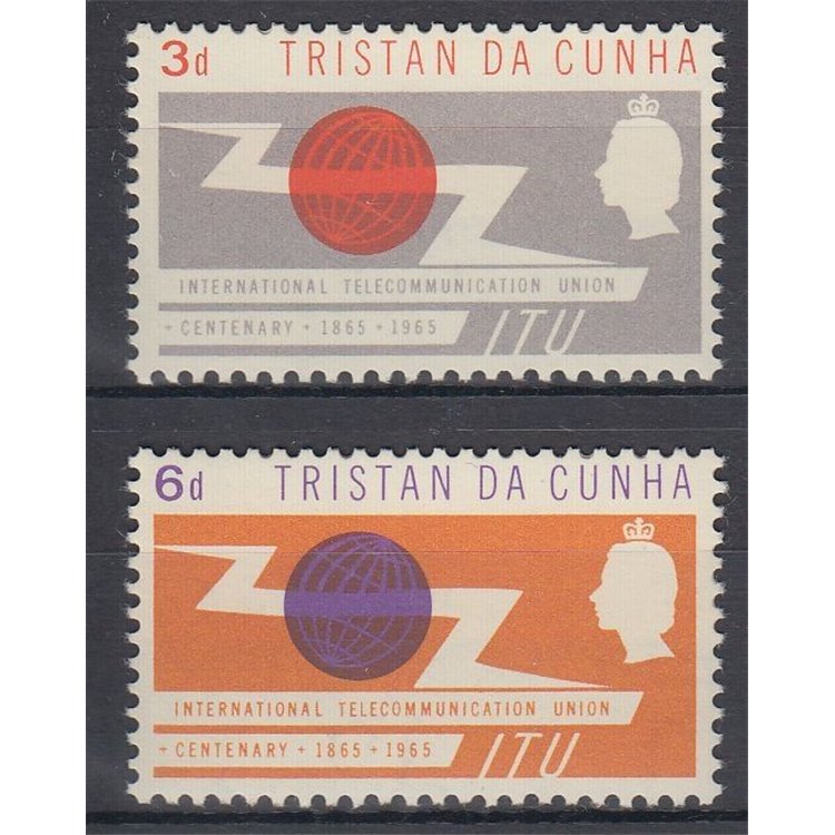 TRISTAN DA CUNHA 1965 International Telecommunication Union 2v MNH**
