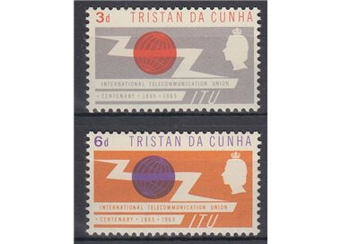 TRISTAN DA CUNHA 1965 International Telecommunication Union 2v MNH**