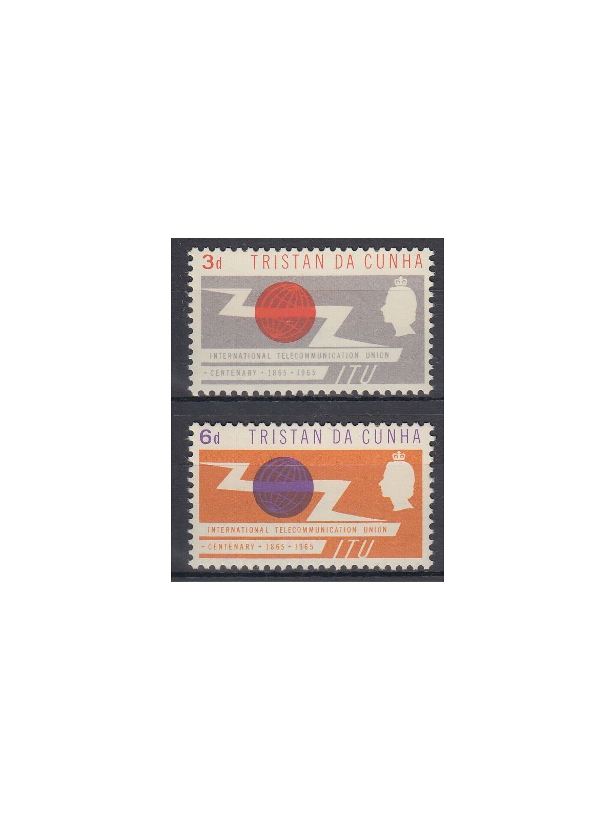 TRISTAN DA CUNHA 1965 International Telecommunication Union 2v MNH**