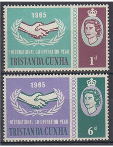 TRISTAN DA CUNHA 1965 International Co-Operation 2v MNH**