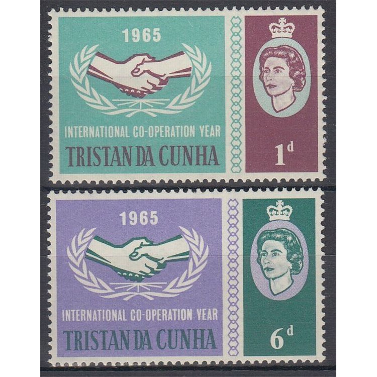 TRISTAN DA CUNHA 1965 International Co-Operation 2v MNH**