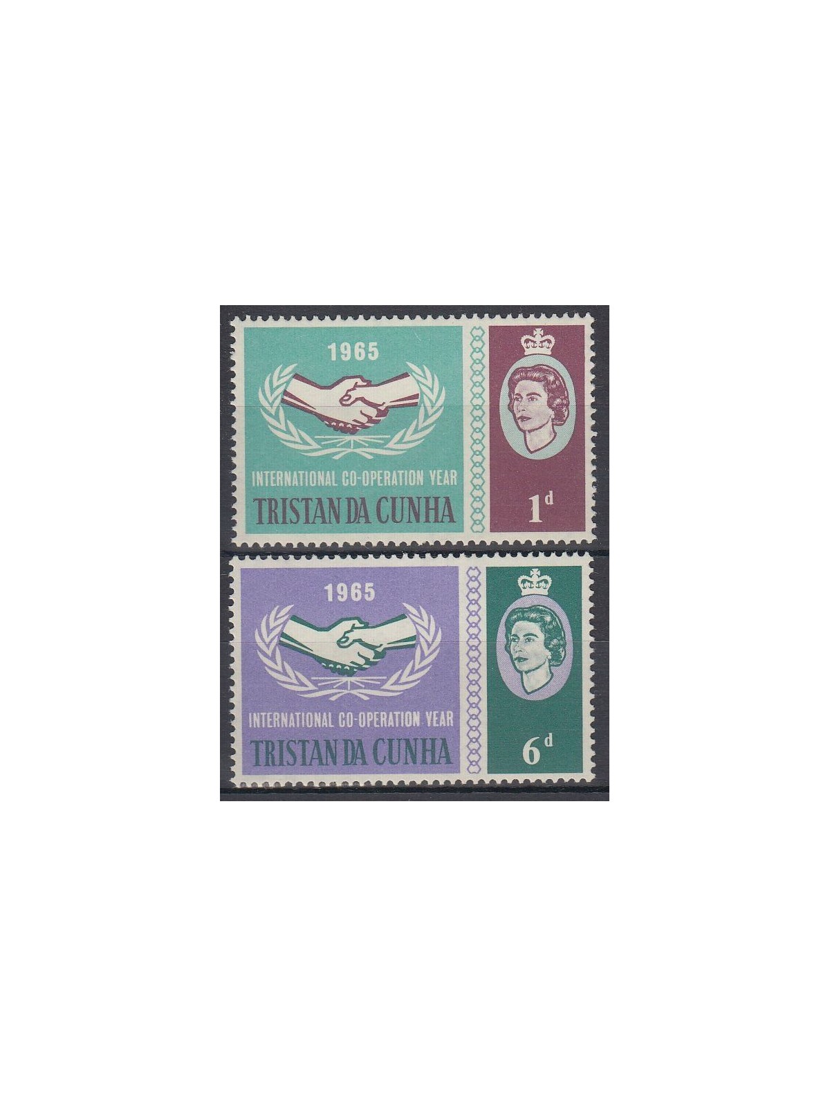 TRISTAN DA CUNHA 1965 International Co-Operation 2v MNH**