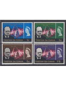 TRISTAN DA CUNHA 1966 Sir Winston Churchill 4v MNH**