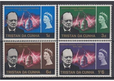 TRISTAN DA CUNHA 1966 Sir Winston Churchill 4v MNH**