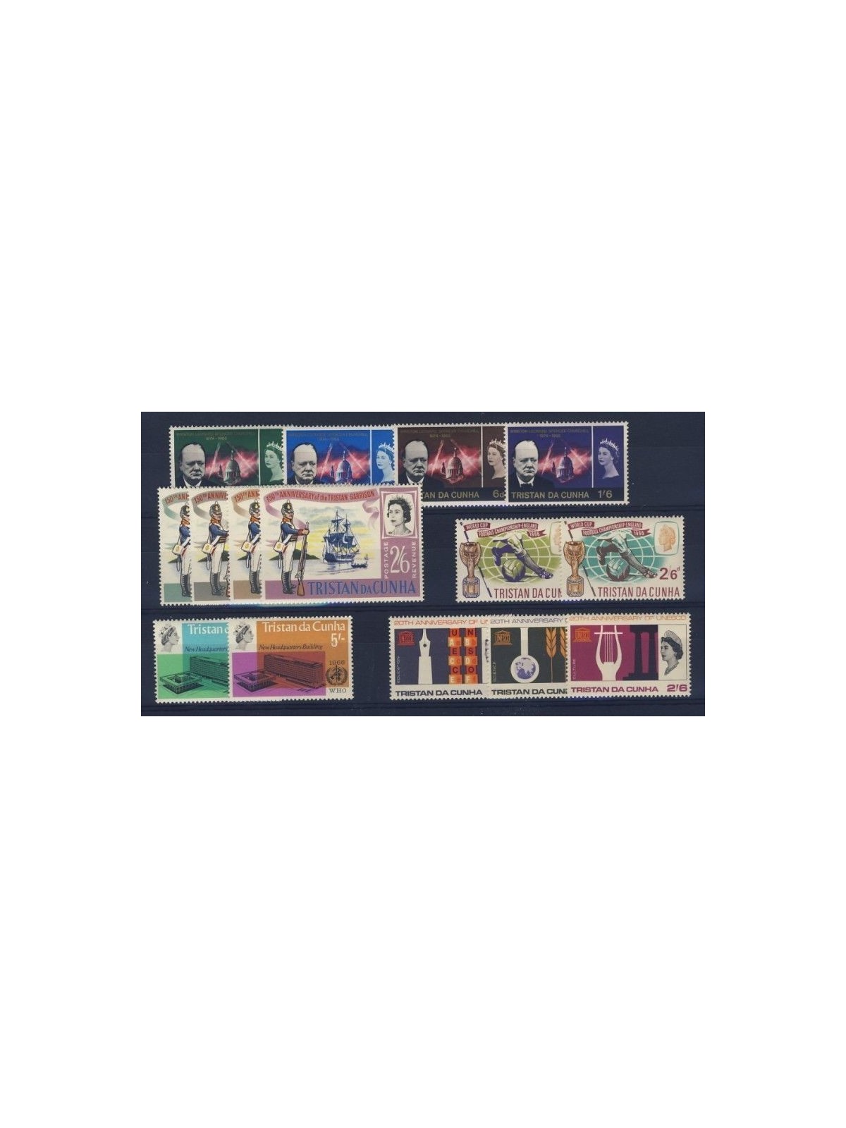 TRISTAN DA CUNHA 1966 Annata Completa - Complete Yearset 15v MNH**