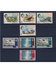 TRISTAN DA CUNHA 1968 Annata Completa - Complete Yearset 8v MNH**