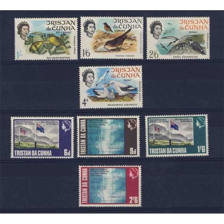TRISTAN DA CUNHA 1968 Annata Completa - Complete Yearset 8v MNH**