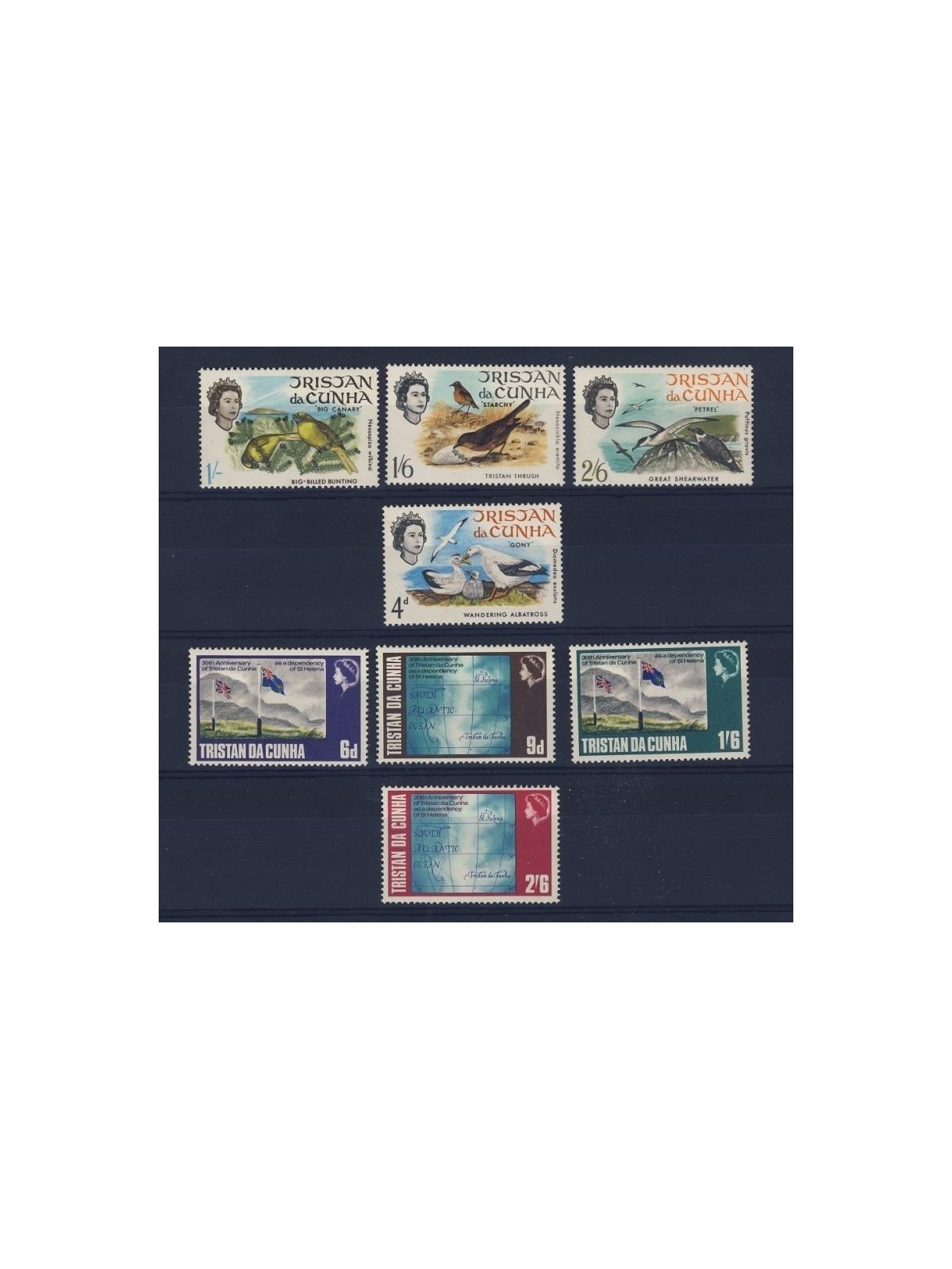 TRISTAN DA CUNHA 1968 Complete Yearset - Complete Yearset 8v MNH**