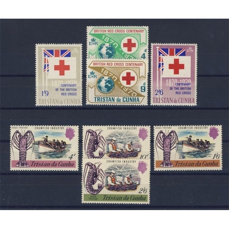 TRISTAN DA CUNHA 1970 Annata Completa - Complete Yearset 8v MNH**