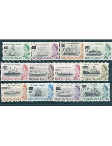 TRISTAN DA CUNHA 1971 Serie ordinaria - Definitives 12v MNH**