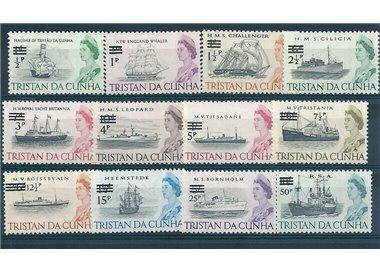 TRISTAN DA CUNHA 1971 Ordinary series - Definitives 12v MNH**