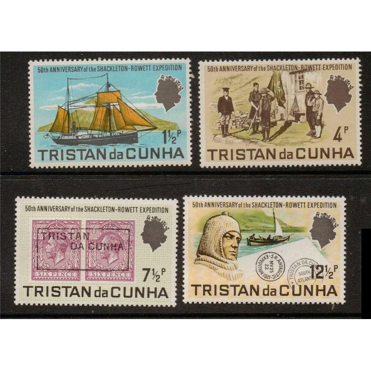 TRISTAN DA CUNHA 1971 Shackleton-Rowett expedition 4v MNH**