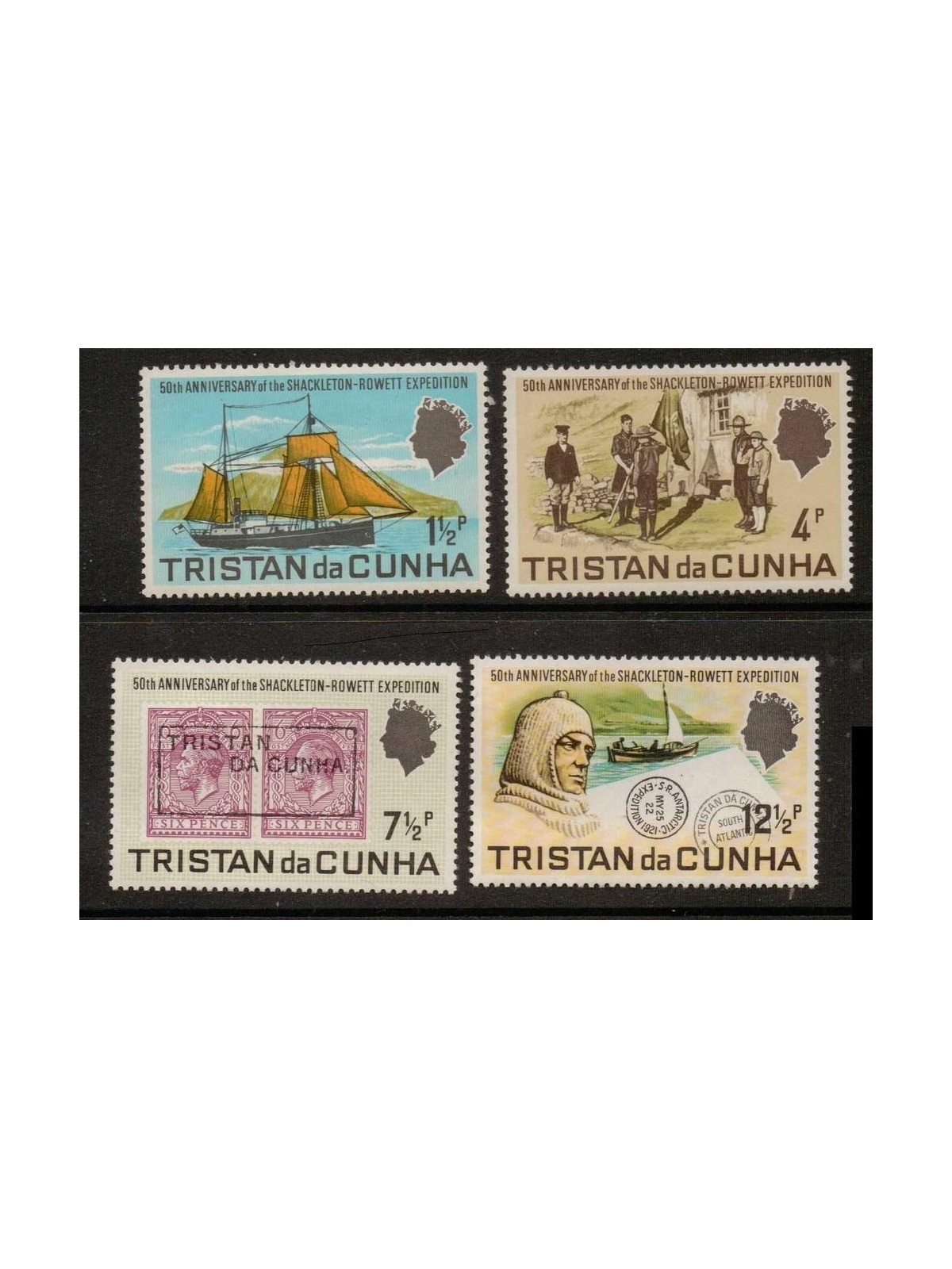 TRISTAN DA CUNHA 1971 Shackleton-Rowett expedition 4v MNH**