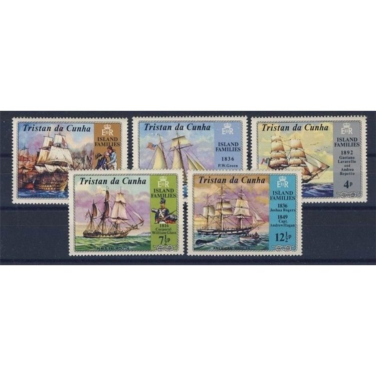 TRISTAN DA CUNHA 1971 Island families 5v MNH**