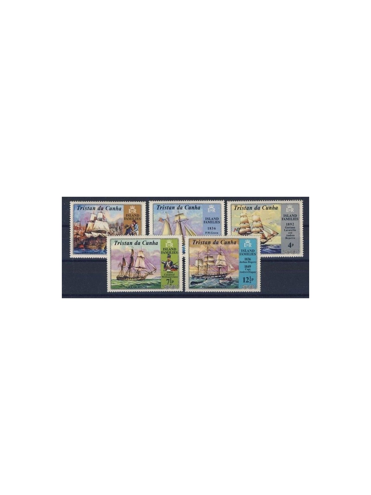 TRISTAN DA CUNHA 1971 Island families 5v MNH**