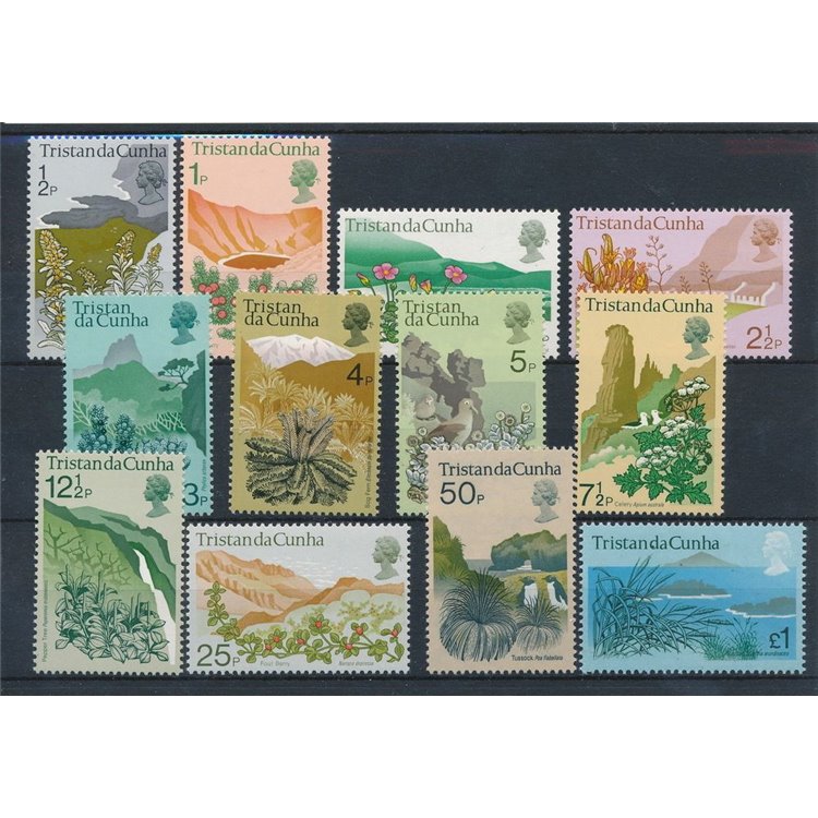 TRISTAN DA CUNHA 1972 Ordinary series - Definitives, Local Flora 12v MNH**