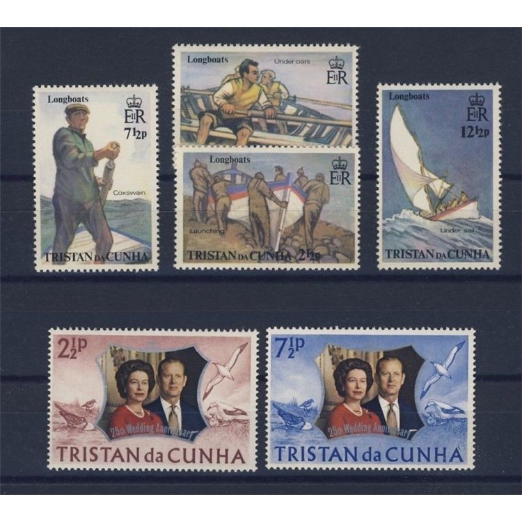 TRISTAN DA CUNHA 1972 Annata Completa - Complete Yearset 6v MNH**