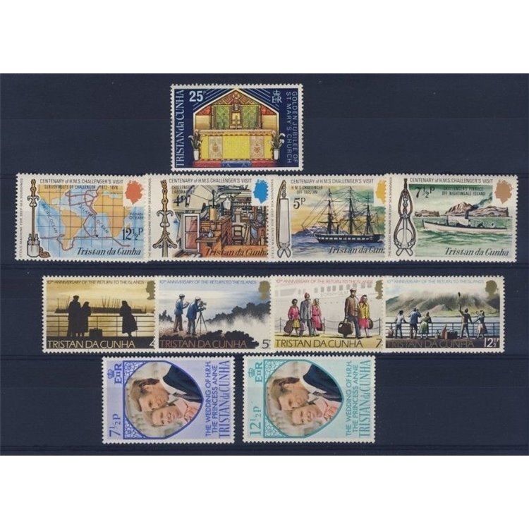 TRISTAN DA CUNHA 1973 Complete Yearset 11v MNH**