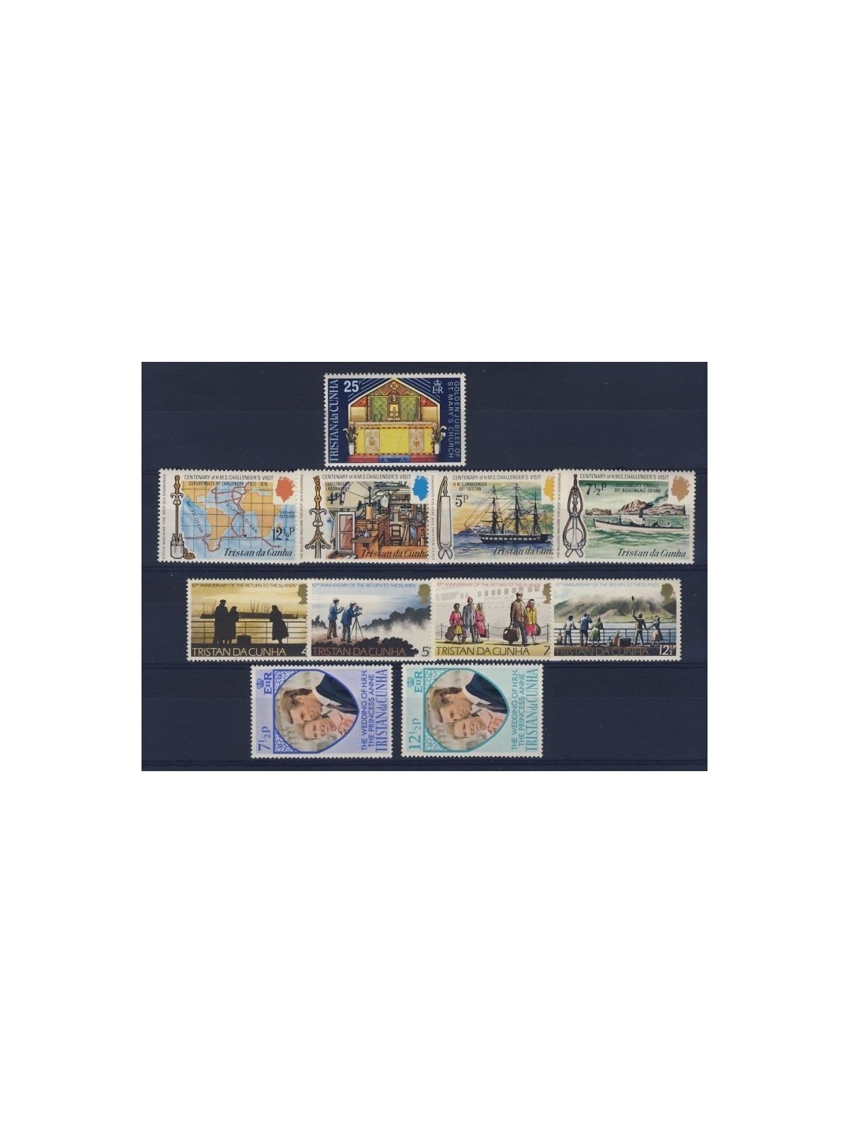 TRISTAN DA CUNHA 1973 Complete Yearset 11v MNH**