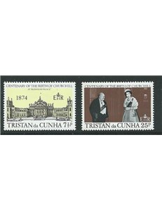 TRISTAN DA CUNHA 1974 Sir Winston Churchill 2v MNH**