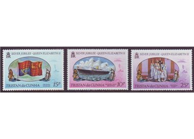 TRISTAN DA CUNHA 1977 Silver jubilee 3v MNH**